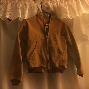 Carhartt brown coat.